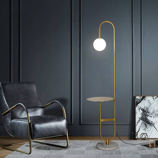 โต๊ะข้างโคมไฟตั้งพื้นสไตล์อาร์ตเดโค - Art Deco Side Table Lamp