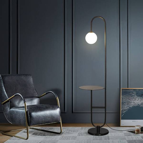 โต๊ะข้างโคมไฟตั้งพื้นสไตล์อาร์ตเดโค - Art Deco Side Table Lamp - Image 2