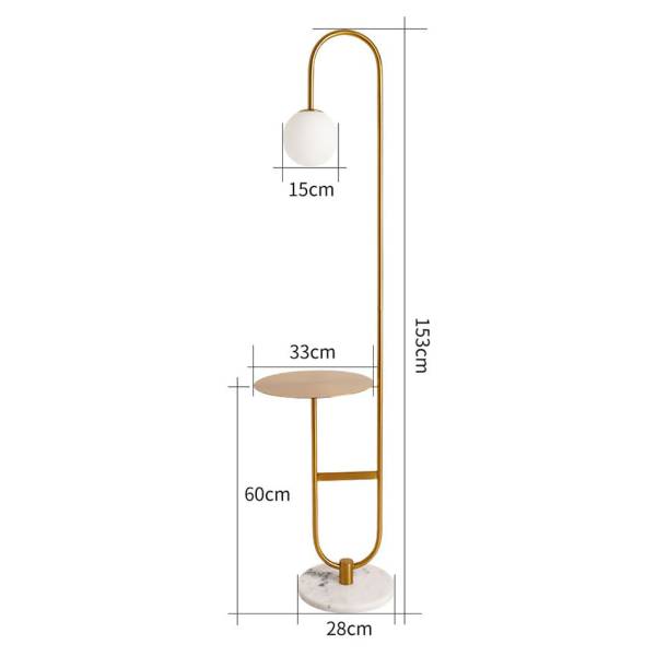 โต๊ะข้างโคมไฟตั้งพื้นสไตล์อาร์ตเดโค - Art Deco Side Table Lamp - Image 11