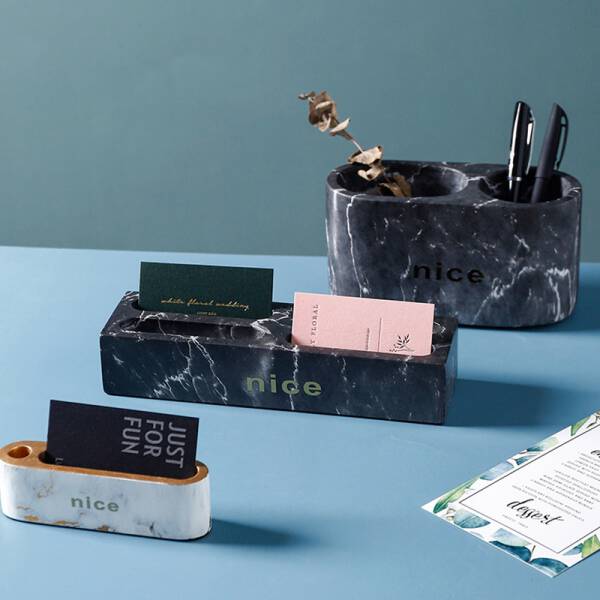 ขาย กล่องใส่นามบัตรหินอ่อน Marble Table Organizer ราคา