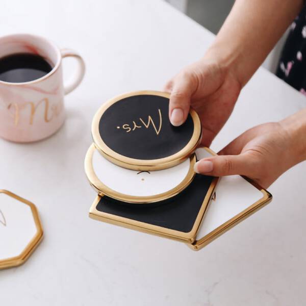 ขาย แผ่นรองแก้วหิน Mr.&Mrs. Coaster ลด