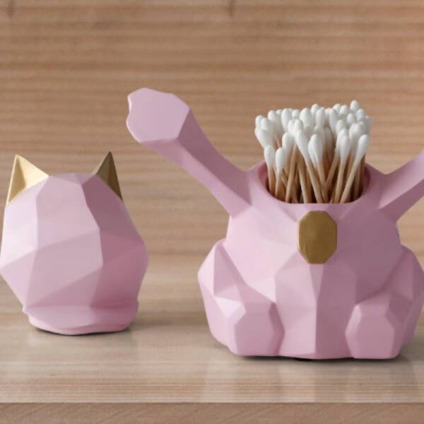 ขาย กล่องเก็บคอนตอนบัด Cat Cotton Bud Holder ราคา ลด พิเศษ