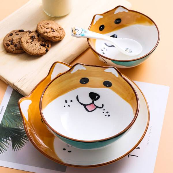 ขาย จานอาหารสำหรับหนูๆ Doggy Ceramic Tableware ราคา ลด