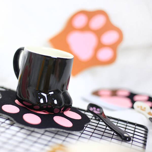 ขาย แก้วกาแฟลายน้องเหมียว Cat Paw Mug ลด ราคา