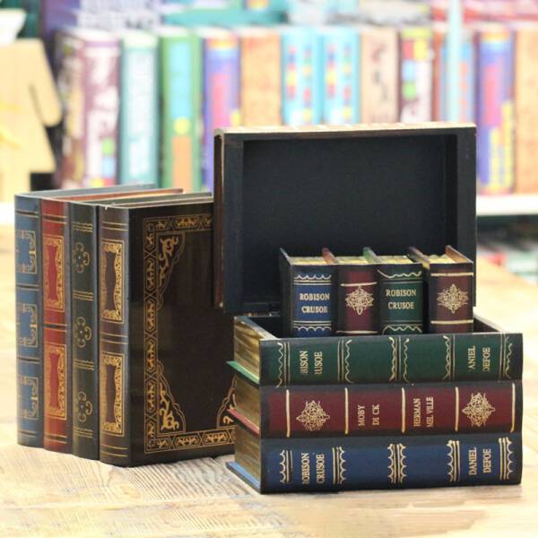 ขาย กล่องใส่ของทรงหนังสือวินเทจ Storage Vintage Box ลด