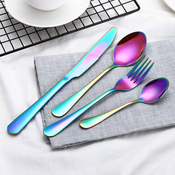 ขาย ชุดช้อนส้อมหลากสี Colorful Cutlery Set ราคา ลด