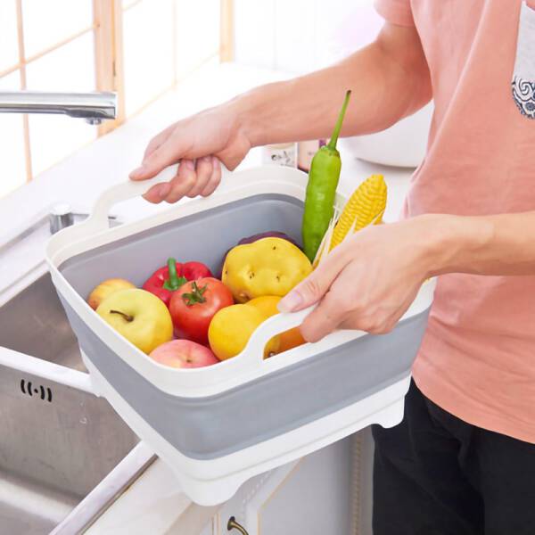 ขาย ตะกร้าล้างผัก/ผลไม้พับได้ Multi-function Foldable Sink พิเศษลด
