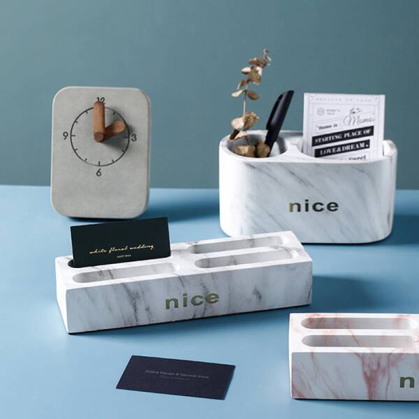 ขาย กล่องใส่นามบัตรหินอ่อน Marble Table Organizer ราคาลดพิเศษ