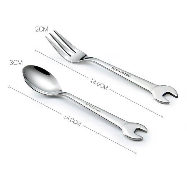 ขาย ชุดช้อนส้อมรูปประแจ Wrench Spoon ขนาด