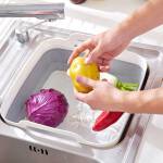 ขาย ตะกร้าล้างผัก/ผลไม้พับได้ Multi-function Foldable Sink ลด