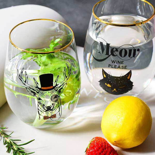 ขาย แก้วน้ำขอบทองสไตล์เกาหลี Korean Design Glass ราคาลด