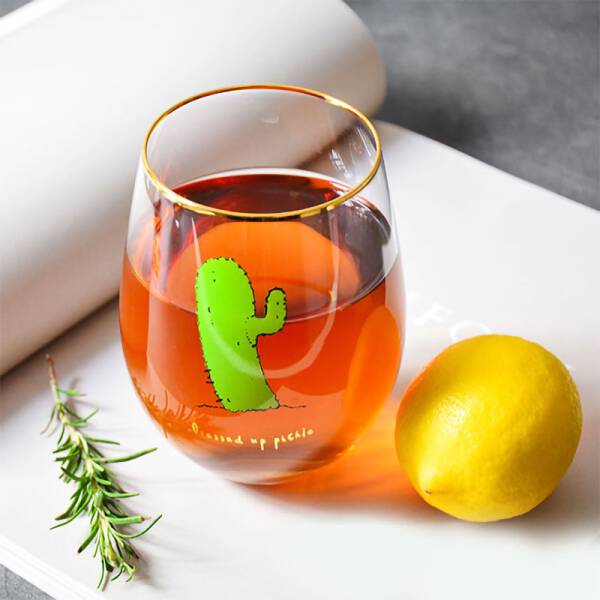 ขาย แก้วน้ำขอบทองสไตล์เกาหลี Korean Design Glass พิเศษ