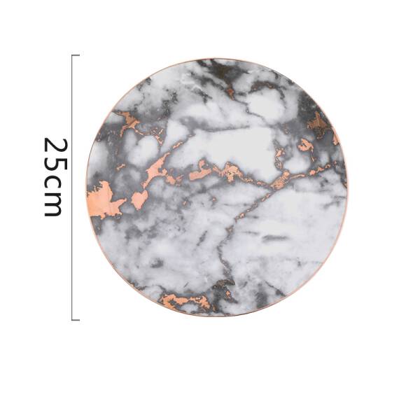ขาย จานสำหรับตกแต่งลายหินอ่อน Decorative Marble Dish ราคาลด