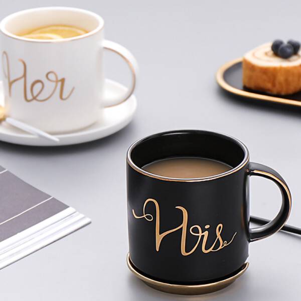 ขาย แก้วกาแฟเซรามิคสำหรับคู่รัก His & Her Ceramic Cup พิเศษ ราคา