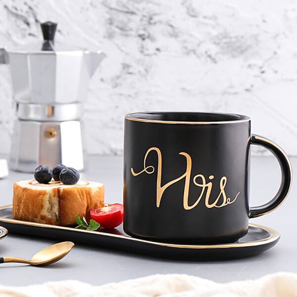 ขาย แก้วกาแฟเซรามิคสำหรับคู่รัก His & Her Ceramic Cup ลดราคา