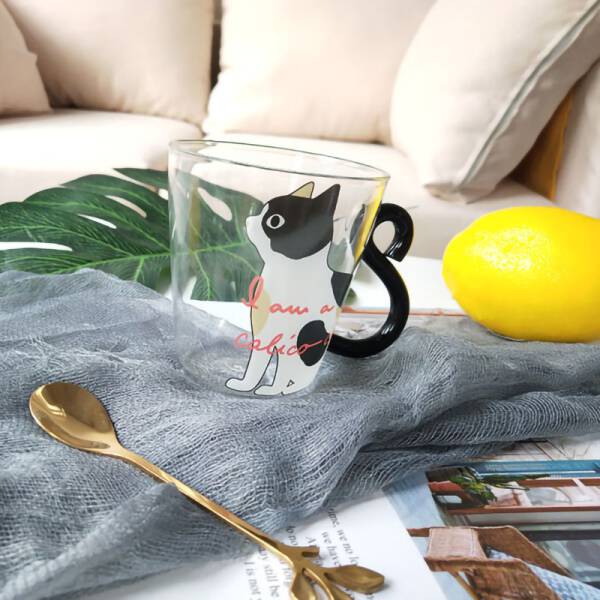  ขาย แก้วกาแฟลายน้องเหมียว Catty Glass พิเศษลด
