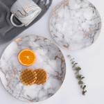 ขาย จานสำหรับตกแต่งลายหินอ่อน Decorative Marble Dish ราคา ลด