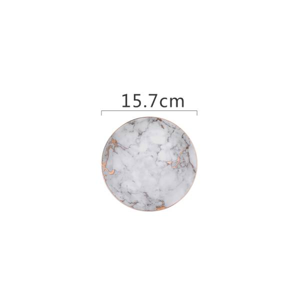 ขาย จานสำหรับตกแต่งลายหินอ่อน Decorative Marble Dish พิเศษราคา