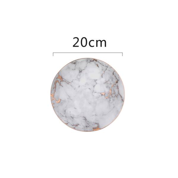 ขาย จานสำหรับตกแต่งลายหินอ่อน Decorative Marble Dish ลดสุด