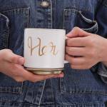 ขาย แก้วกาแฟเซรามิคสำหรับคู่รัก His & Her Ceramic Cup ราคาลด