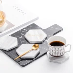 ขาย แผ่นรองแก้วหินอ่อน Marble Coaster Set ราคา ลด