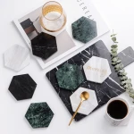 ขาย แผ่นรองแก้วหินอ่อน Marble Coaster Set พิเศษราคา