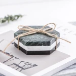 ขาย แผ่นรองแก้วหินอ่อน Marble Coaster Set ลด ราคา