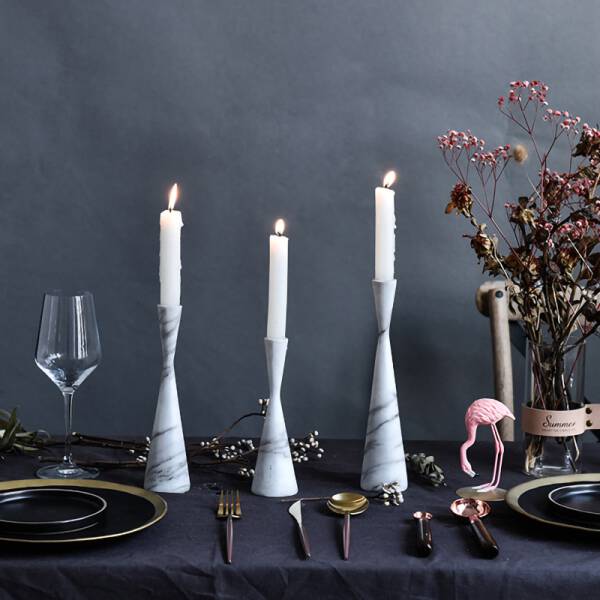 ขาย เซตเชิงเทียนหินอ่อน Marble Candle Holder Set ลดพิเศษ