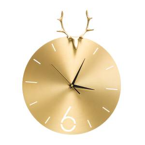 ขาย นาฬิกาสีทองประดับผนัง Golden Wall Decorative Deer Clock พิเศษ