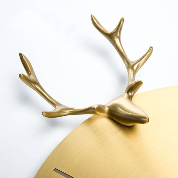 ขาย นาฬิกาสีทองประดับผนัง Golden Wall Decorative Deer Clock ราคา