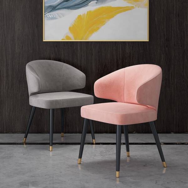 เก้าอี้หุ้มกำมะหยี่พร้อมพนักพิงสำหรับตกแต่งบ้าน – Decorating Chair VIX