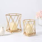 ขาย เชิงเทียนสำหรับตกแต่งบ้านกรอบสีทอง Golden Frame Candle Holder ราคา ลด