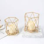 ขาย เชิงเทียนสำหรับตกแต่งบ้านกรอบสีทอง Golden Frame Candle Holder พิเศษ