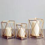 ขาย เชิงเทียนสำหรับตกแต่งบ้านกรอบสีทอง Golden Frame Candle Holder ลด