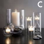 ขาย ชุดเชิงเทียนแก้วสำหรับตกแต่ง Decorative Glass Candle Holder Set ราคา ลด