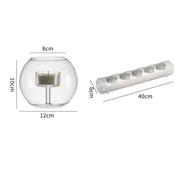 ขาย ชุดเชิงเทียนแก้วสำหรับตกแต่ง Decorative Glass Candle Holder Set พิเศษ ลด
