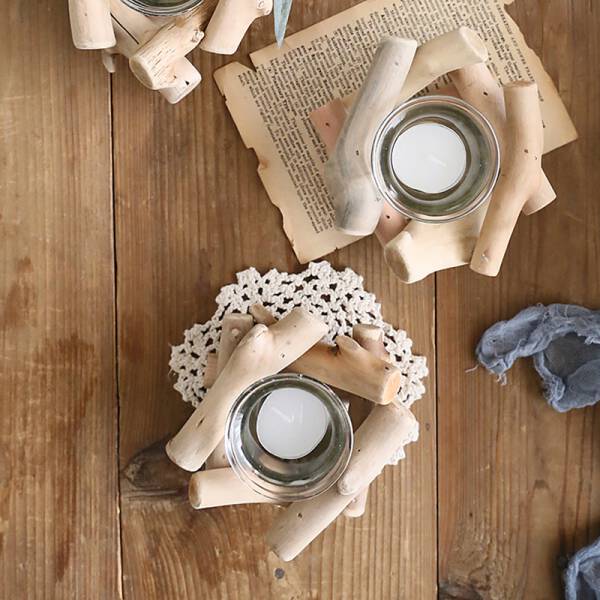 ขาย เชิงเทียนตกแต่งบ้านสไตล์ไม้ดีไซน์ไม่เหมือนใคร Wooden Candle Holder