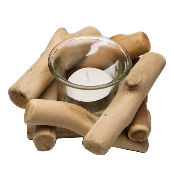 ขาย เชิงเทียนตกแต่งบ้านสไตล์ไม้ดีไซน์ไม่เหมือนใคร Wooden Candle Holder ลดราคา
