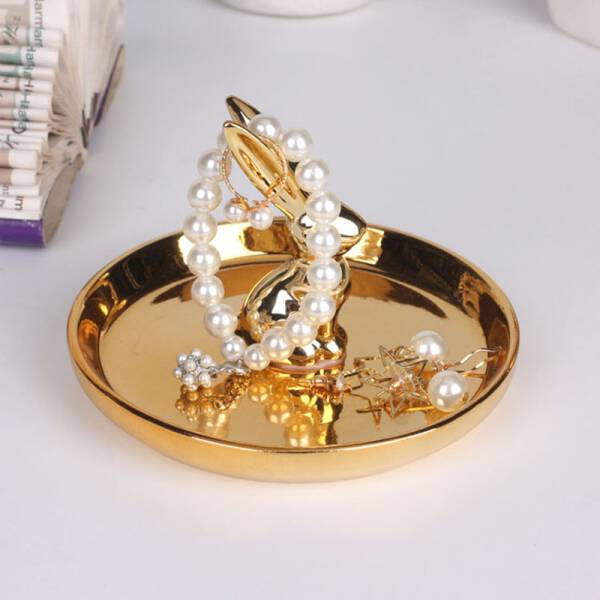 ขาย ที่ใส่เครื่องประดับเซรามิกเคลือบทอง Golden Storage B ราคา พิเศษ