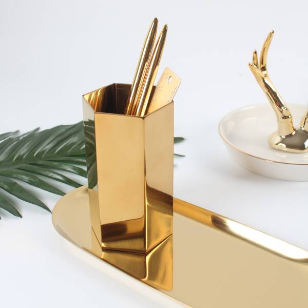 ขาย ที่ใส่ดินสอสีทอง Golden Pencil Holder ราคา