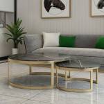 ขาย ชุดโต๊ะกลางห้องรับแขกหินอ่อน Luxury Livingroom Coffee Table Set ลดราคาพิเศษ