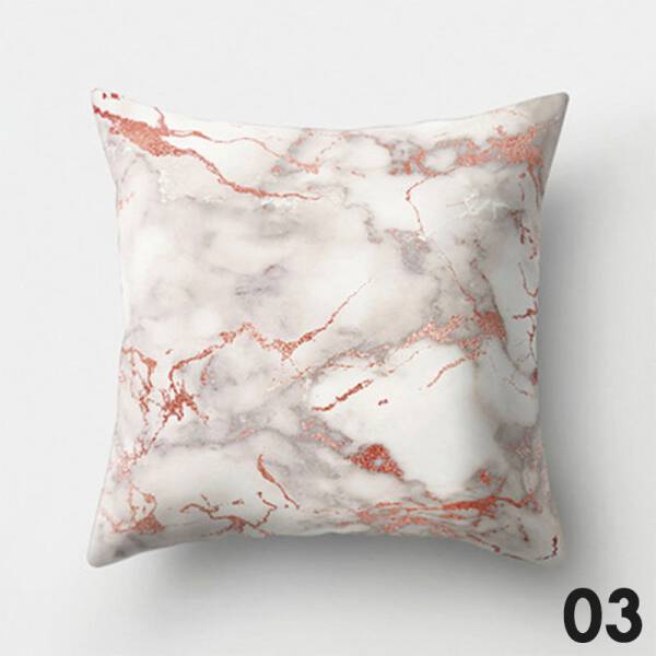 ขาย หมอนหนุนแต่งบ้านดีไซน์ลายหินอ่อน Marble Decorative Pillow พิเศษราคาลด