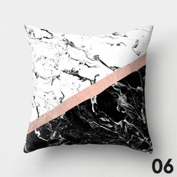 ขาย หมอนหนุนแต่งบ้านดีไซน์ลายหินอ่อน Marble Decorative Pillow พิเศษราคาลด