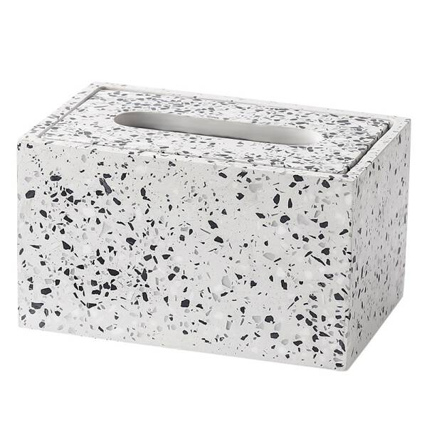 ขาย ที่ใส่กระดาษทิชชู่ตั้งโต๊ะลายหินขัด Terrazzo Tissue Box