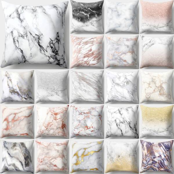 ขาย หมอนหนุนแต่งบ้านดีไซน์ลายหินอ่อน Marble Decorative Pillow
