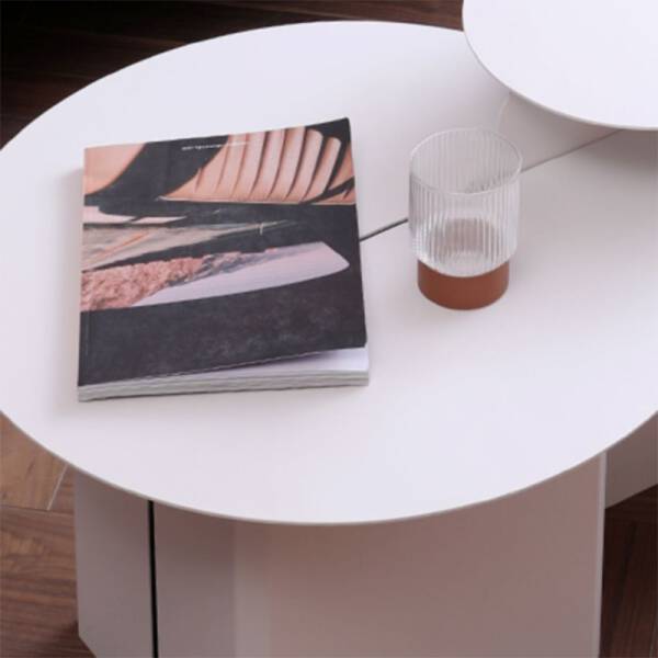 ขาย ชุดโต๊ะกลางดีไซน์สีขาว Pure White Coffee Table Set