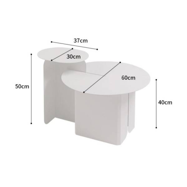 ขาย ชุดโต๊ะกลางดีไซน์สีขาว Pure White Coffee Table Set ลดราคา
