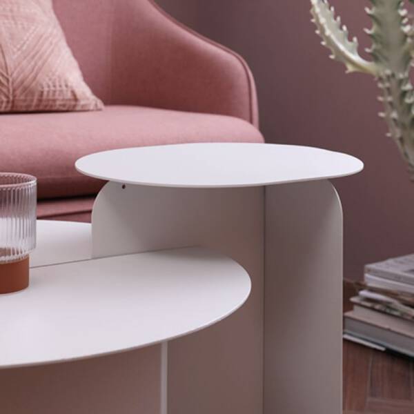 ขาย ชุดโต๊ะกลางดีไซน์สีขาว Pure White Coffee Table Set ราคา