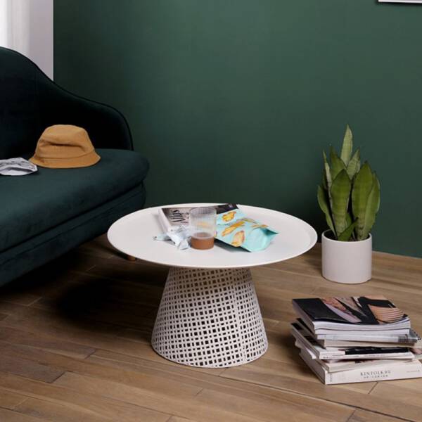 ขาย โต๊ะกลางดีไซน์สีขาว Circle White Coffee Table ลด พิเศษ ราคา