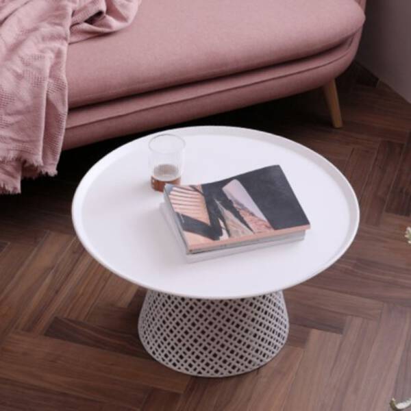ขาย โต๊ะกลางดีไซน์สีขาว Circle White Coffee Table พิเศษ ราคาลด